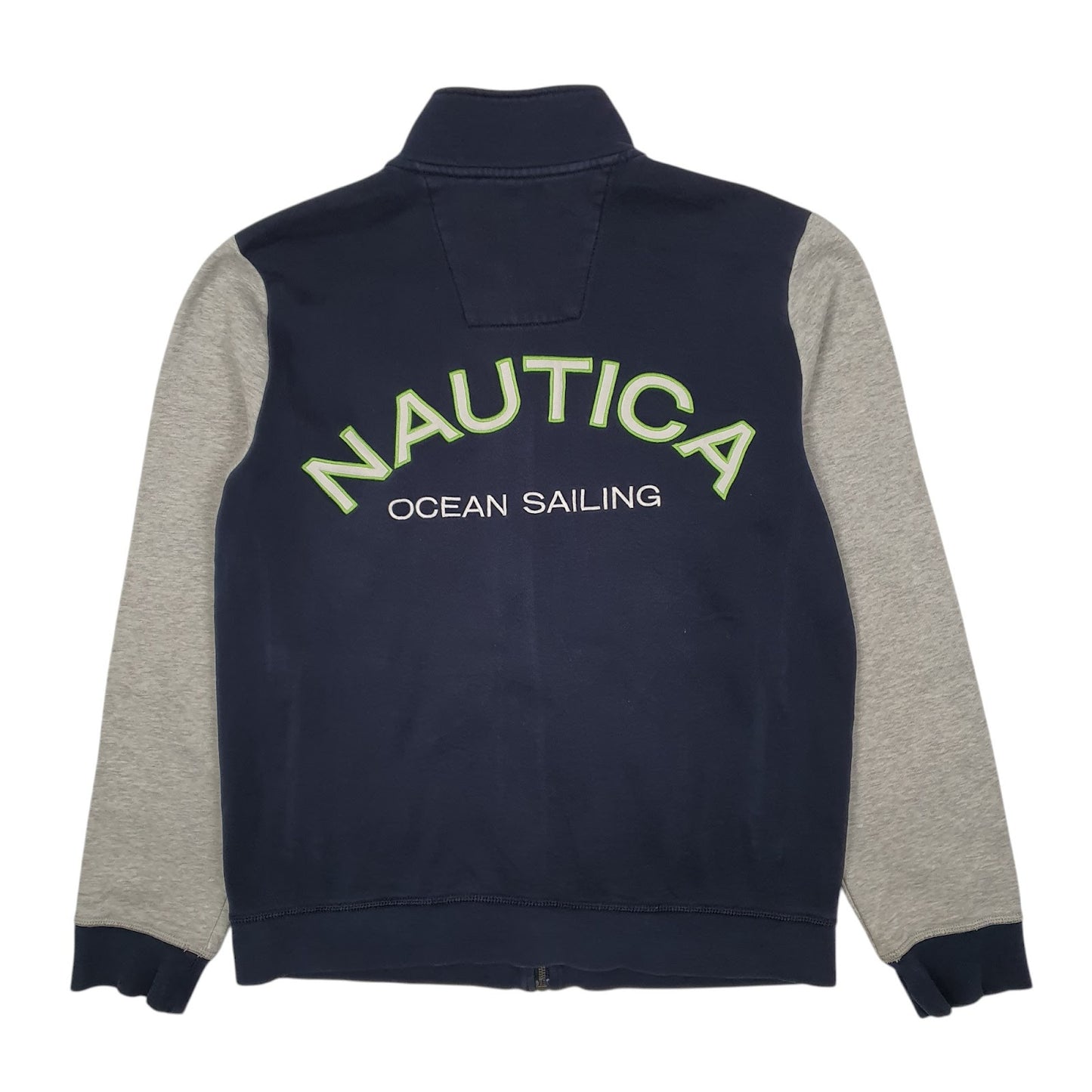 Mens Navy Nautica Ocean Sailing Full Zip Jumper