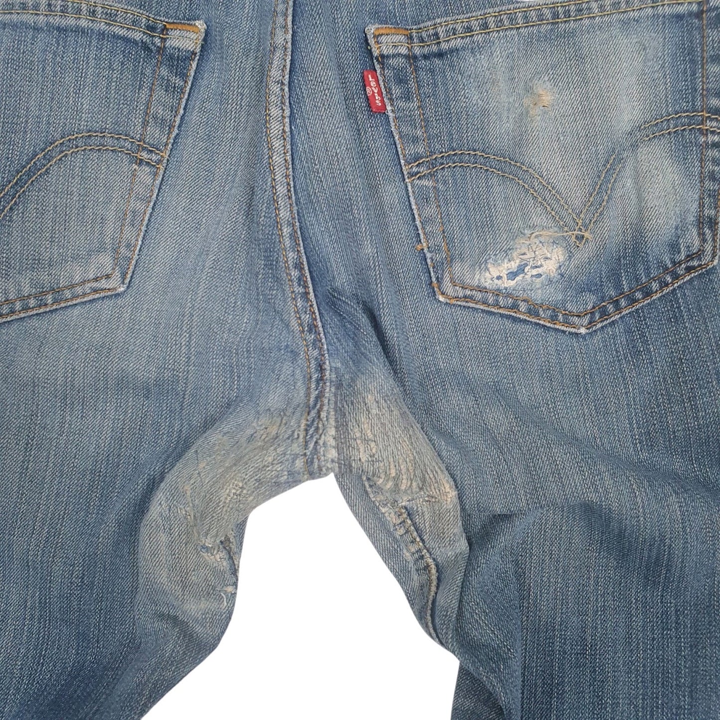 Mens Blue Levis Distressed  Jeans