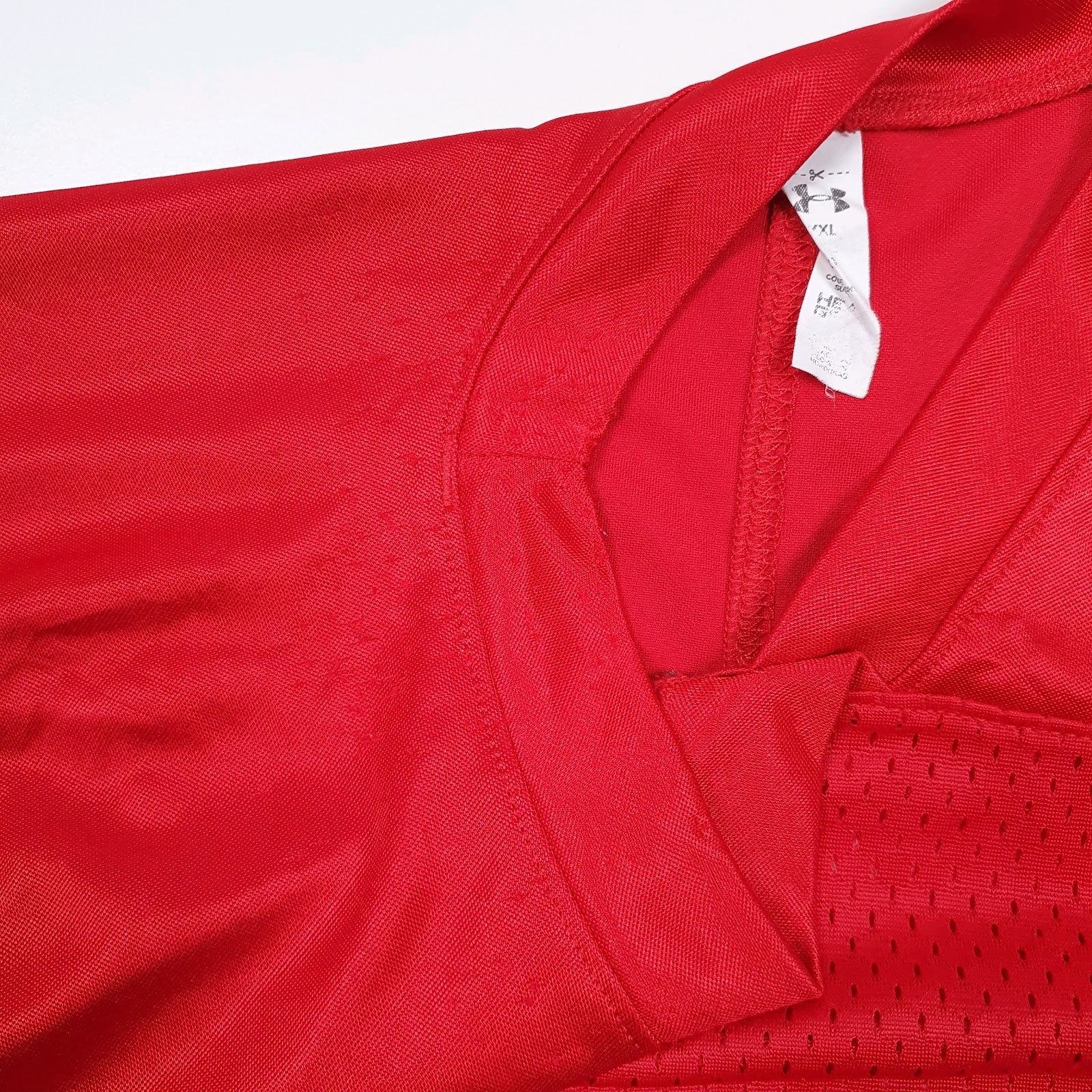 Mens Red Underarmour American Football Jersey  T Shirt
