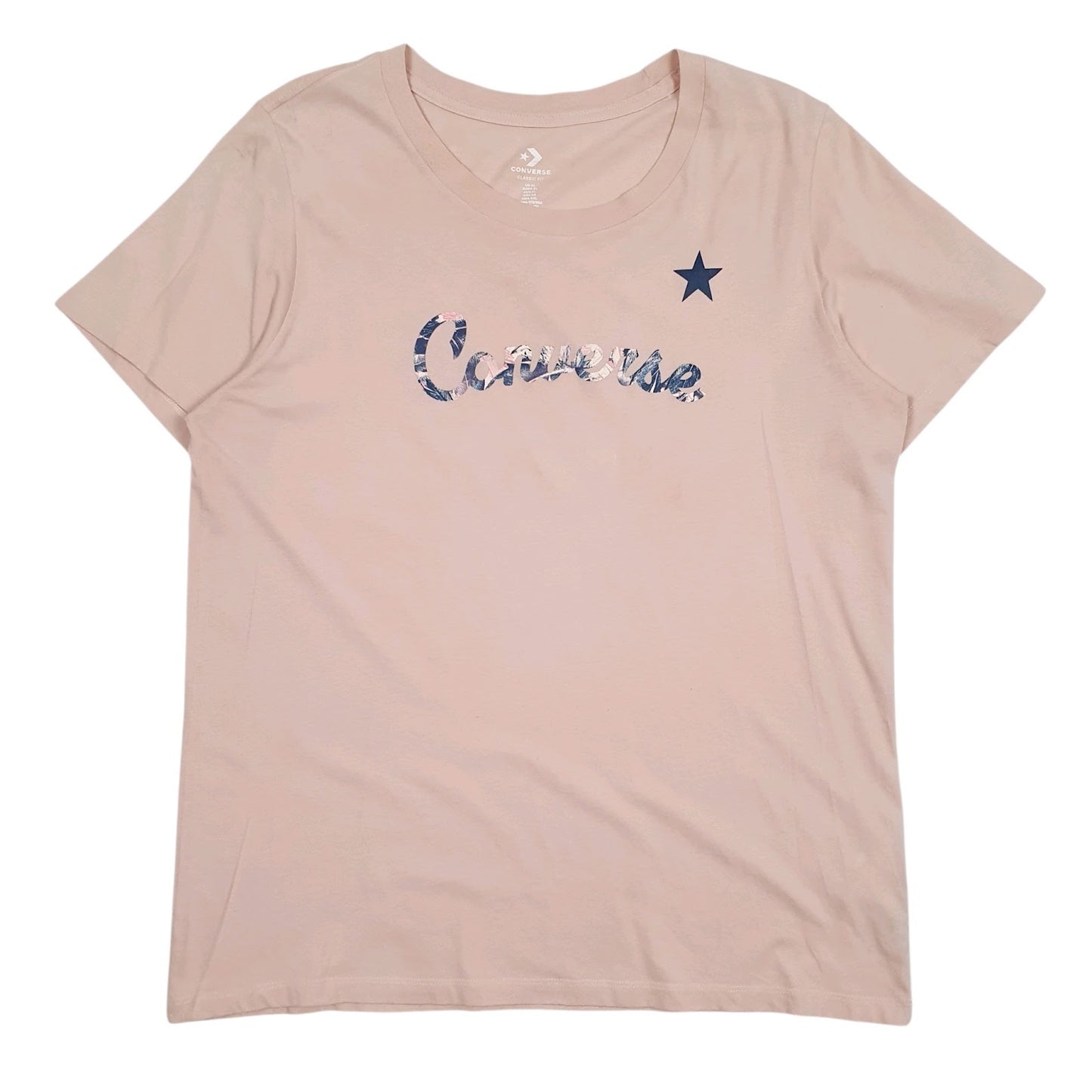Womens Peach Converse  Short Sleeve T Shirt