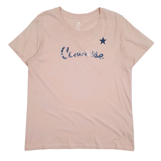 Womens Peach Converse  Short Sleeve T Shirt