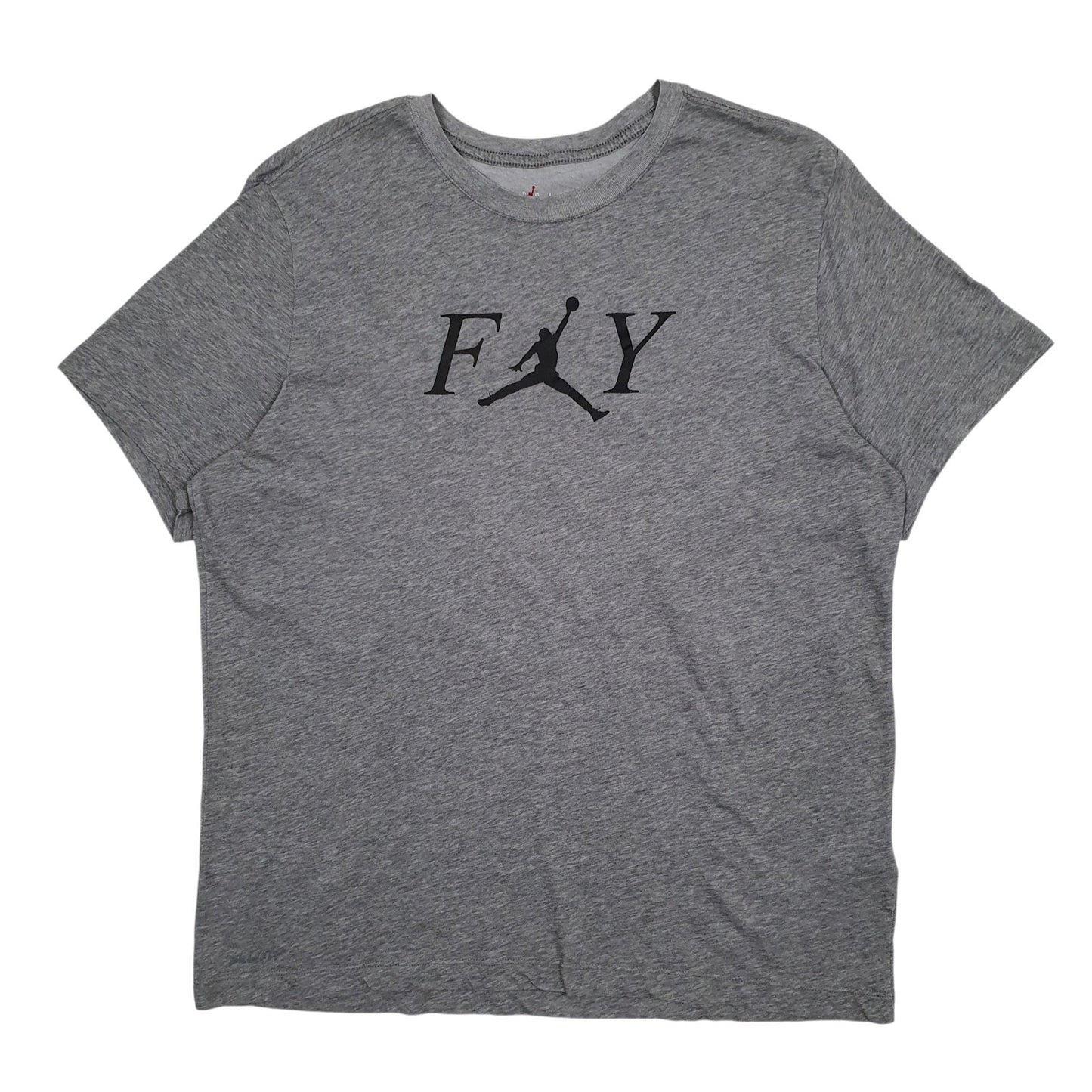 Mens Grey Nike Air Jordan Basketball Short Sleeve T Shirt