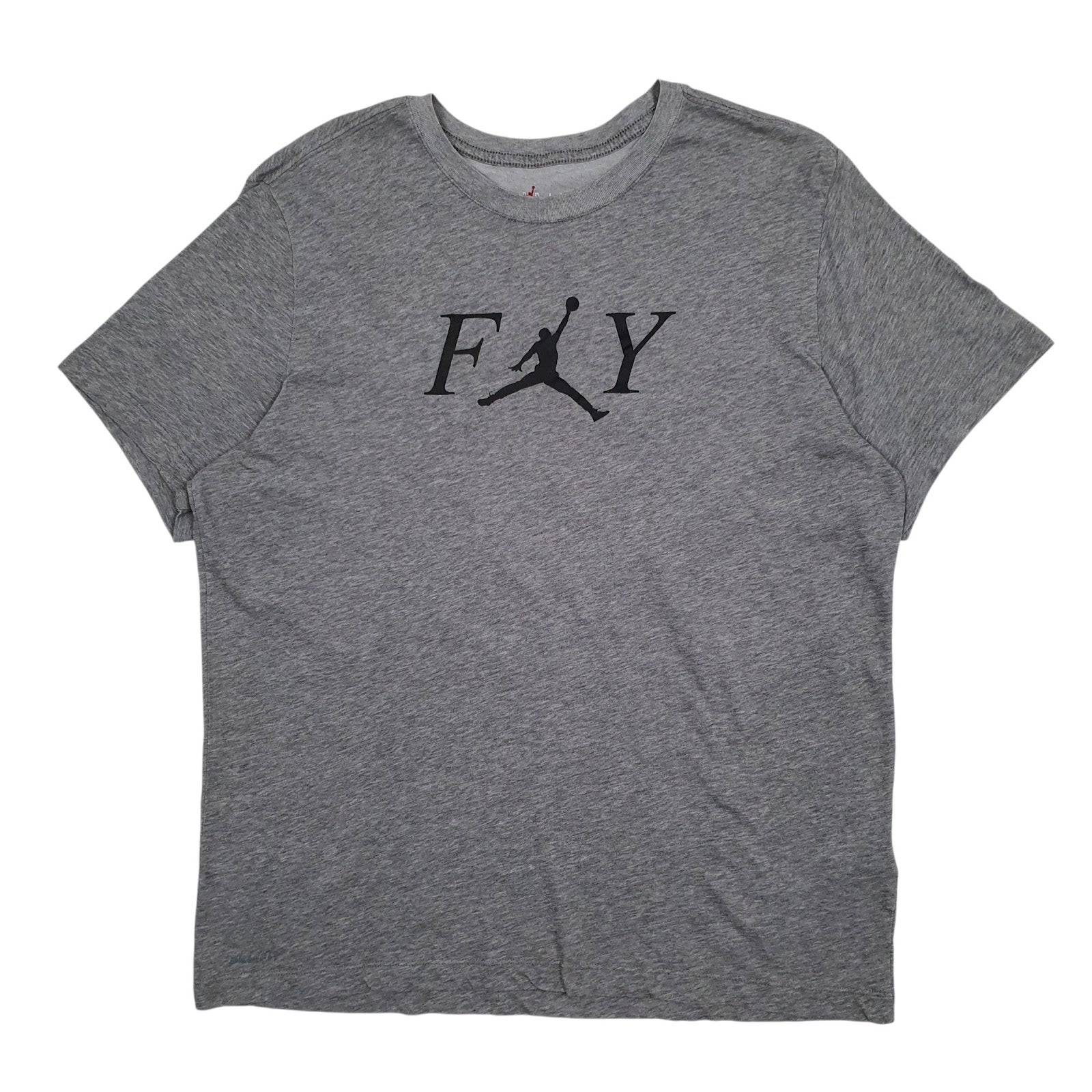 Mens Grey Nike Air Jordan Basketball Short Sleeve T Shirt