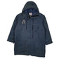 Mens Navy Uniwear Heavy Workwear Padded Vintage 90s Hoodie Coat