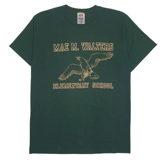 Mens Green Fruit Of The Loom  Short Sleeve T Shirt