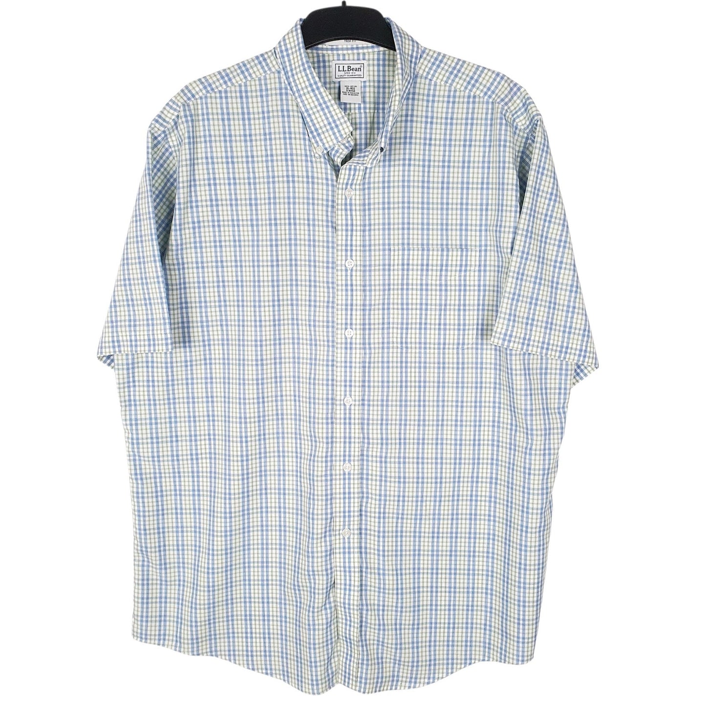 Mens Blue L.L.Bean  Short Sleeve Shirt