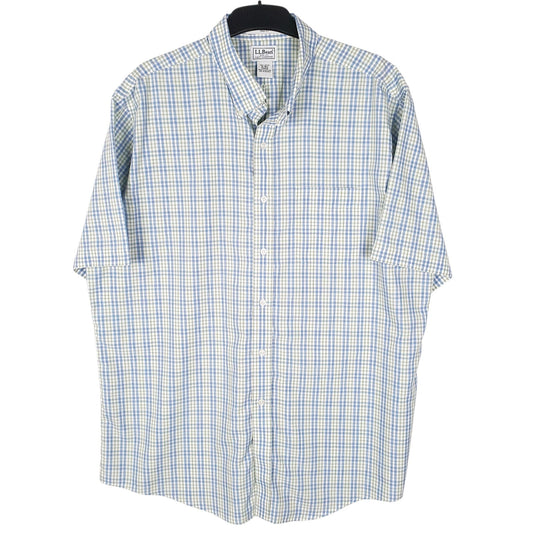 Mens Blue L.L.Bean  Short Sleeve Shirt
