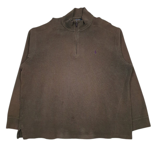 Mens Green Polo Ralph Lauren  Quarter Zip Jumper