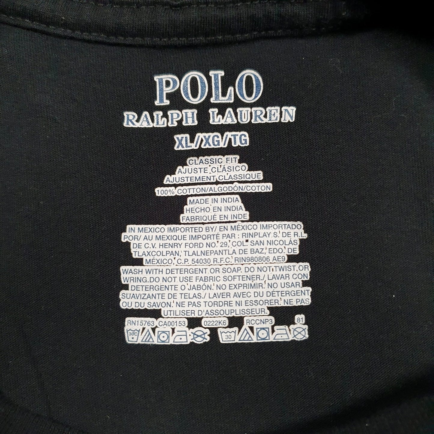 Mens Black Polo Ralph Lauren   T Shirt