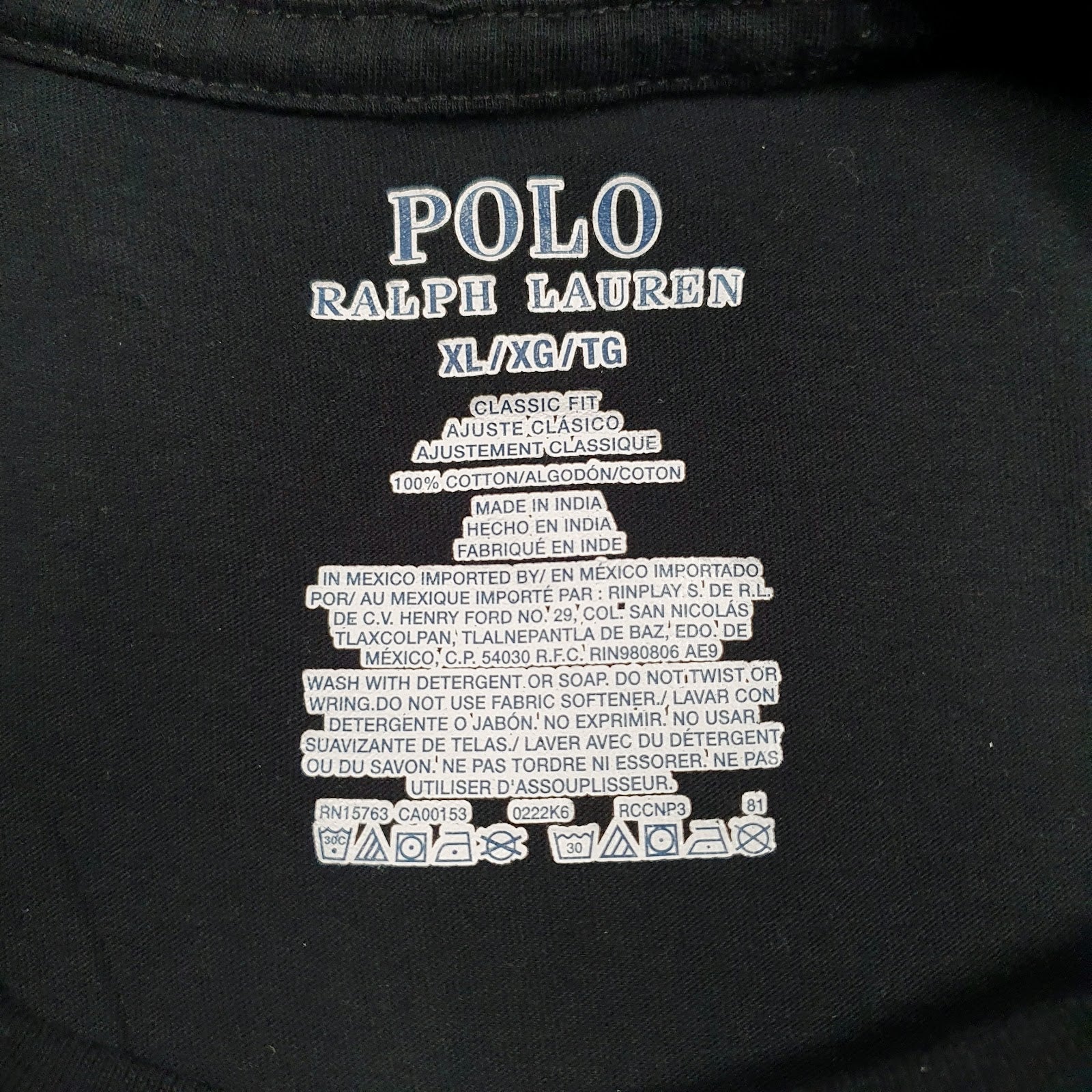 Mens Black Polo Ralph Lauren   T Shirt