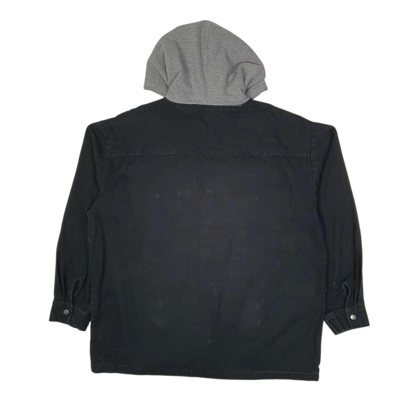 Mens Black Wrangler Hoodie Windbreaker Chore  Coat
