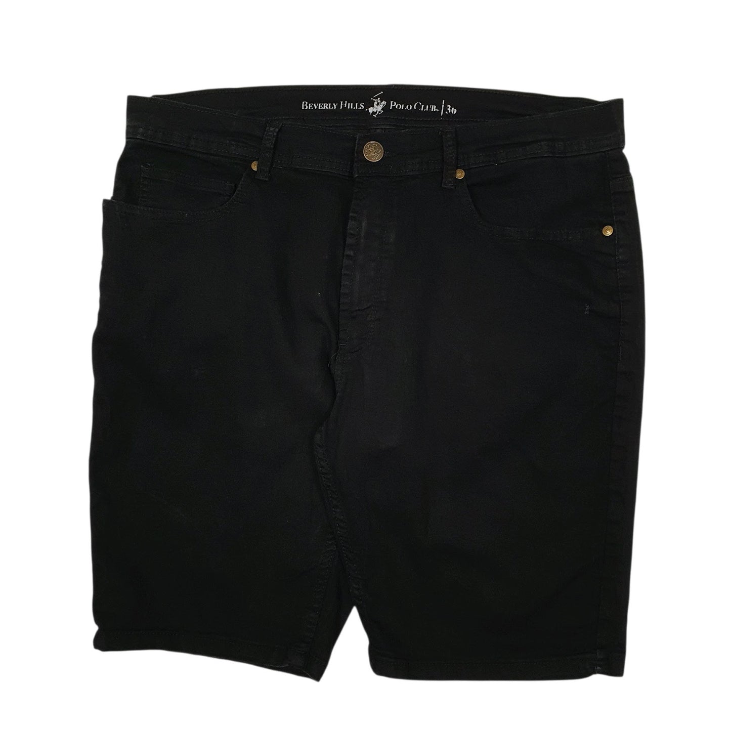 Mens Black Beverly Hills Polo Club Stretch Chino Shorts