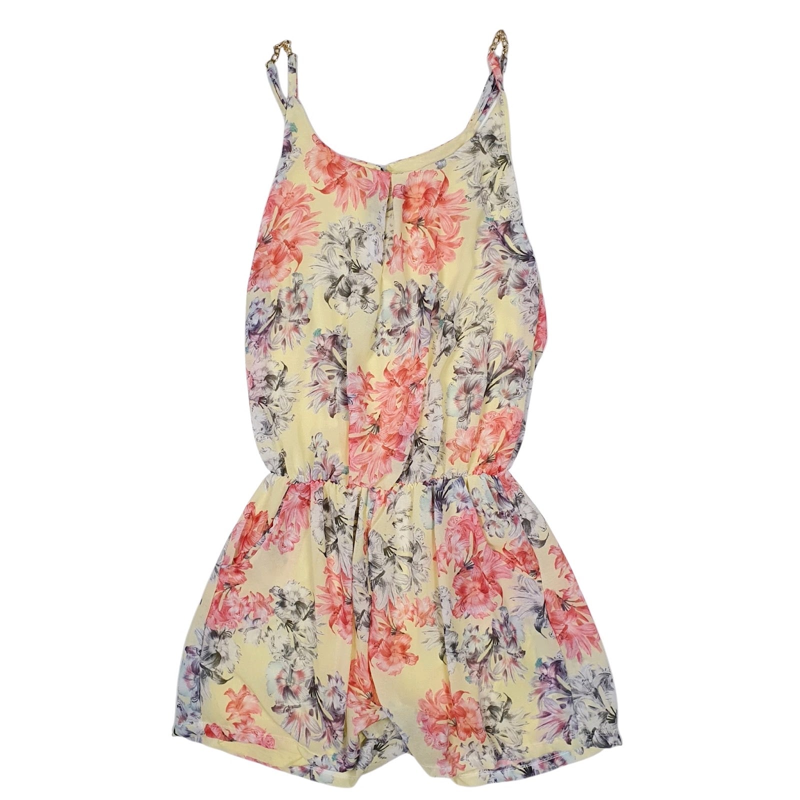 Womens Yellow Just Woman Shorts Sleeveless Dress