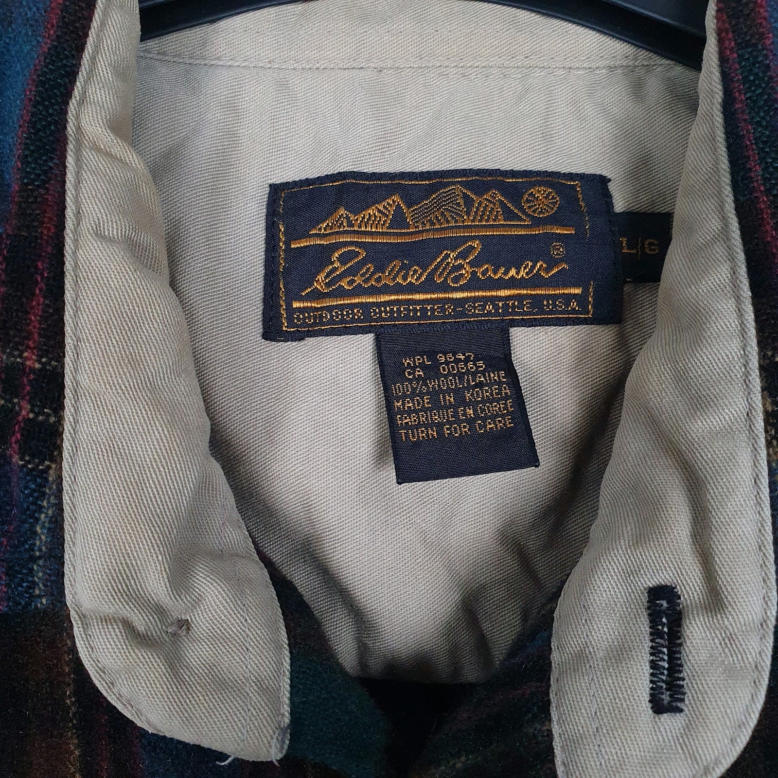 Mens Blue Eddie Bauer Vintage 90s  Shirt