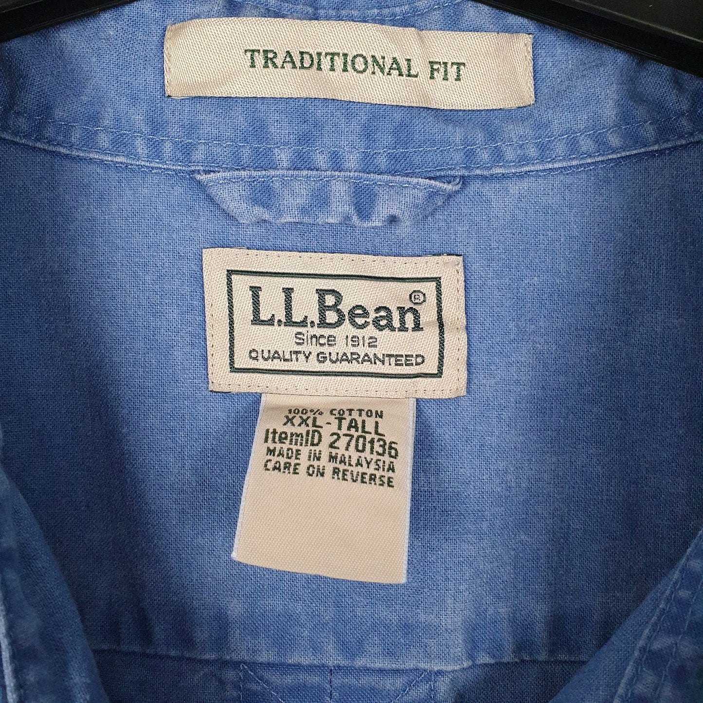Mens Blue L.L.Bean   Shirt