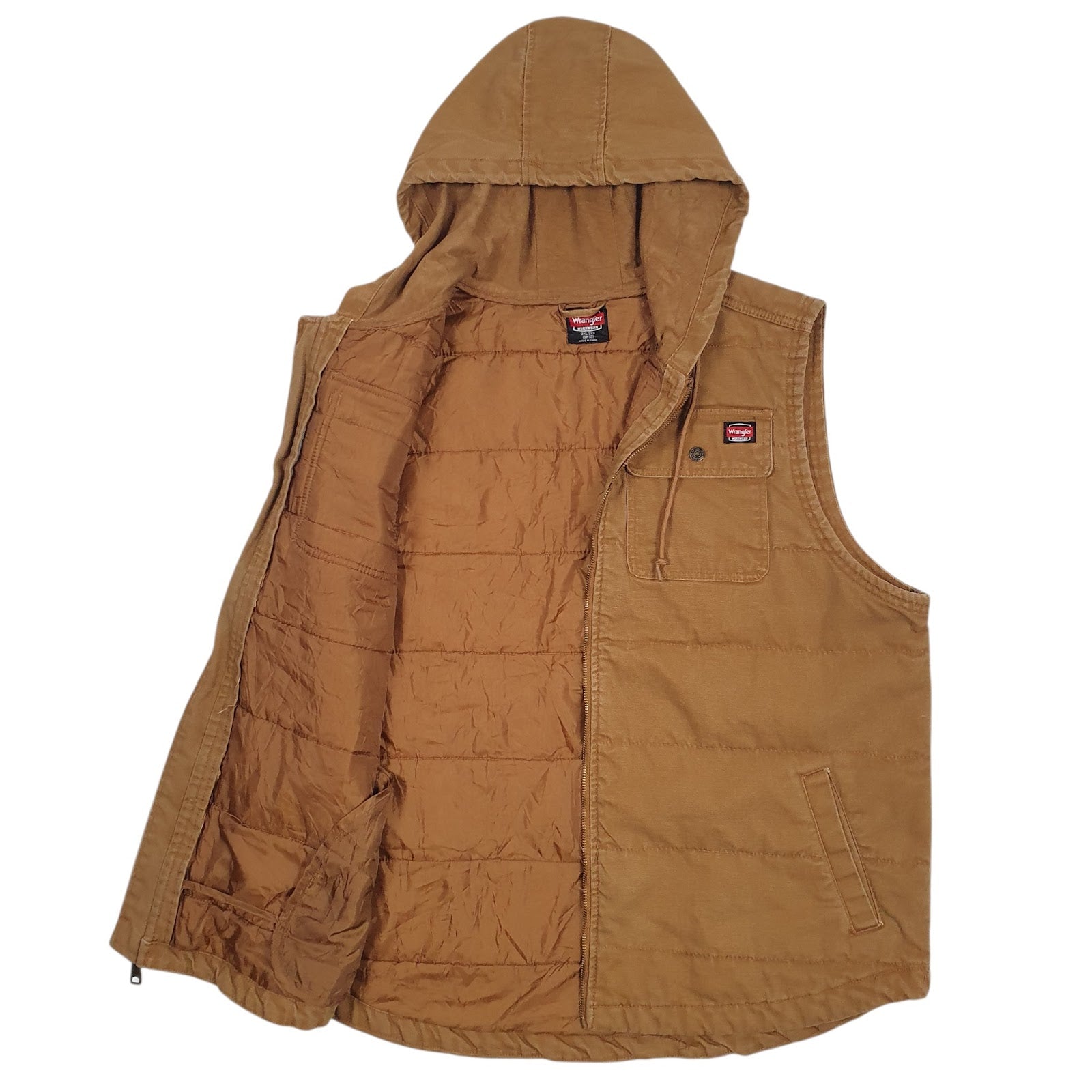 Mens Brown Wrangler Workwear Padded  Coat