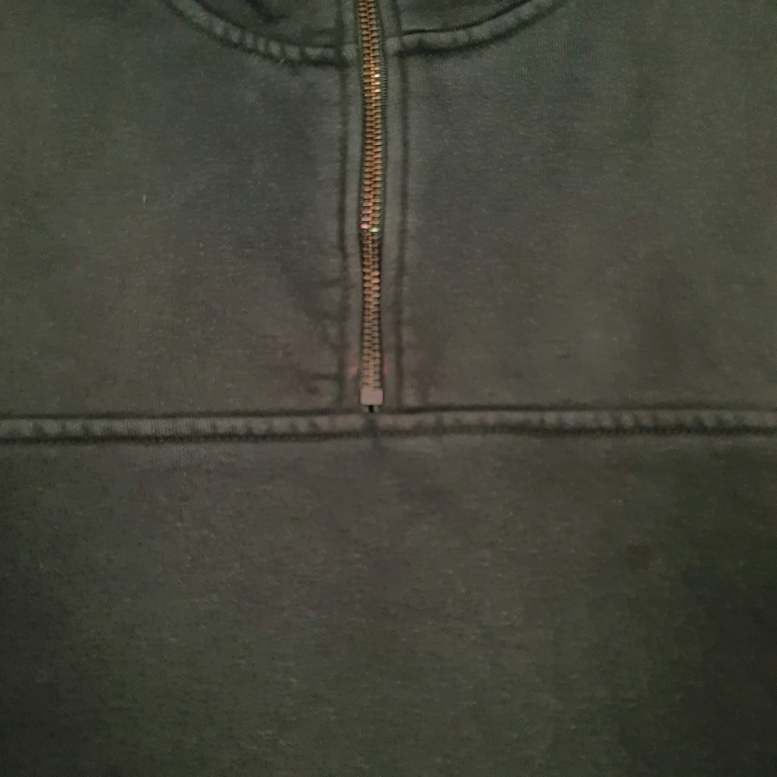 Mens Green Carhartt Vintage Quarter Zip Jumper