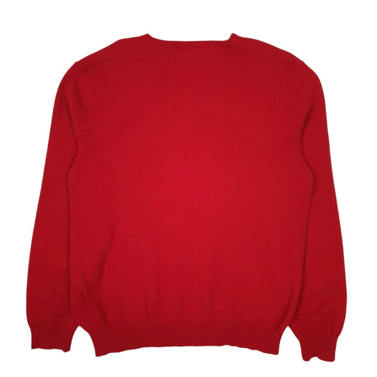 Mens Red Polo Ralph Lauren  V Neck Jumper