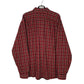 Mens Red Eddie Bauer Thick Flannel  Shirt