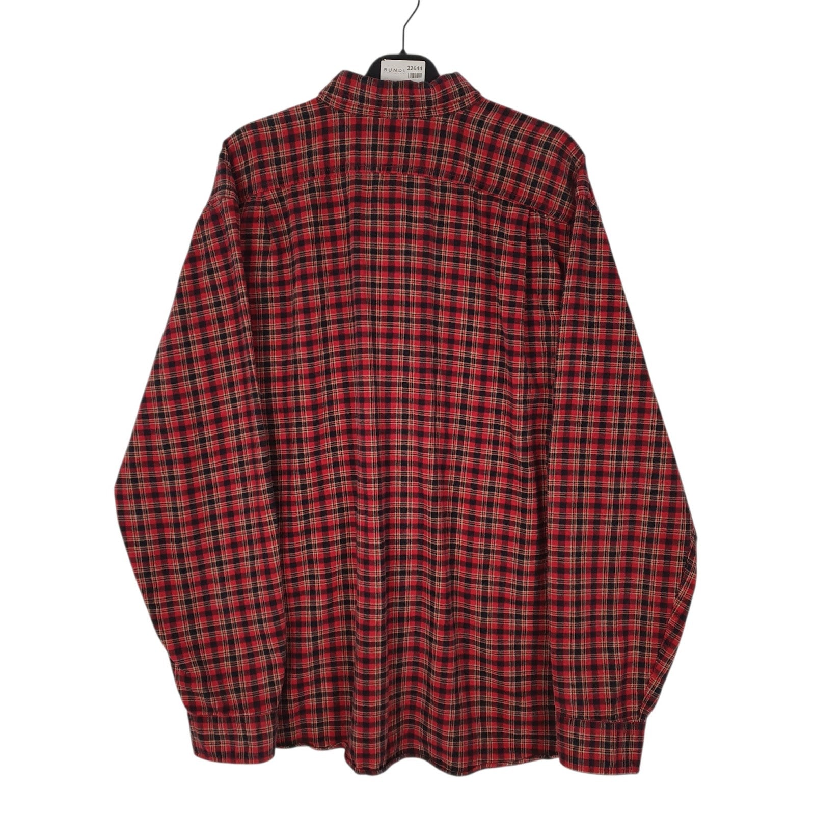 Mens Red Eddie Bauer Thick Flannel  Shirt