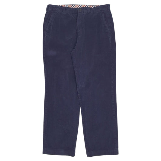 Mens Navy Brooks Brothers 346 Corduroy Trousers