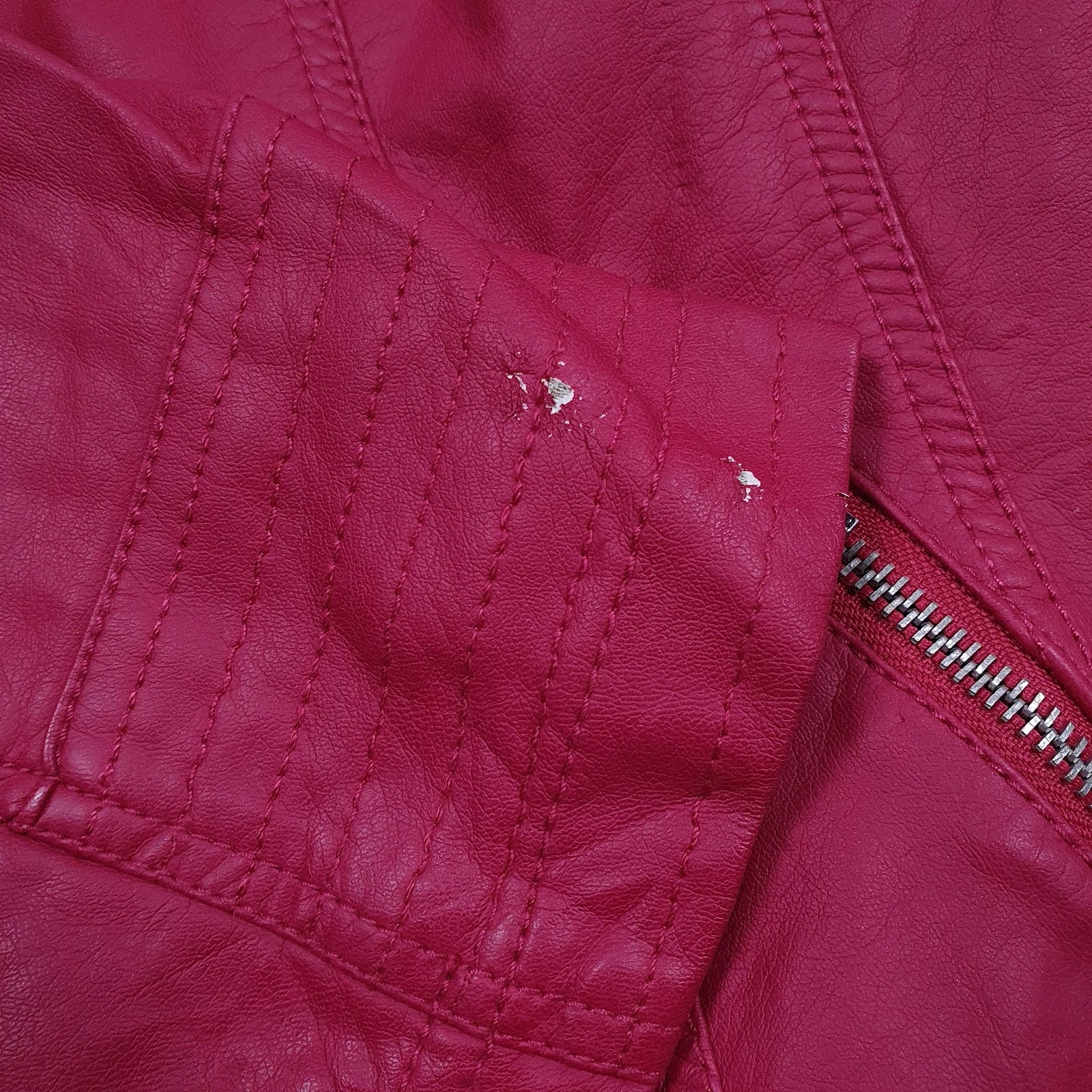 Womens Pink Gina Laura Faux Leather  Coat