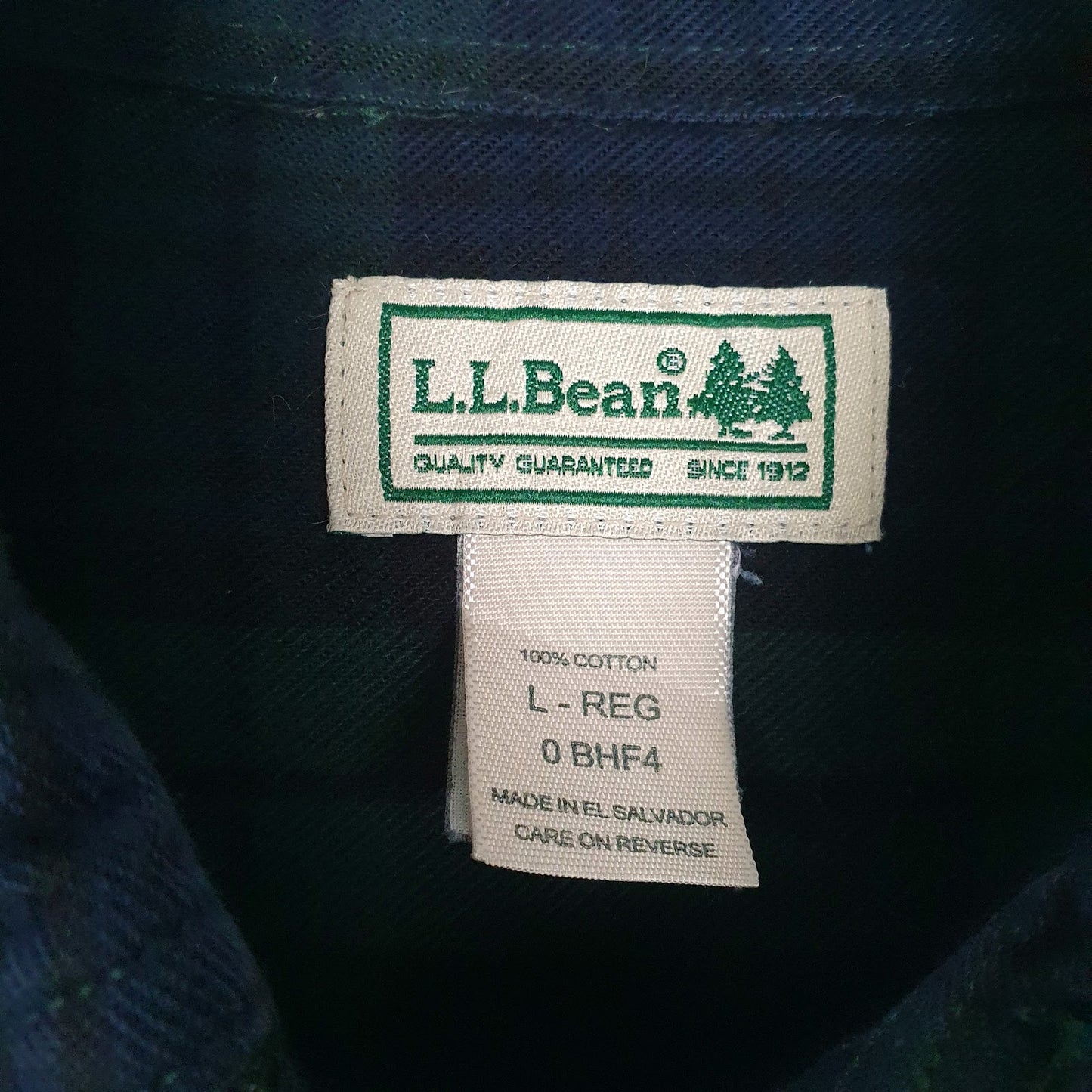 Mens Navy L.L.Bean Flannel  Shirt