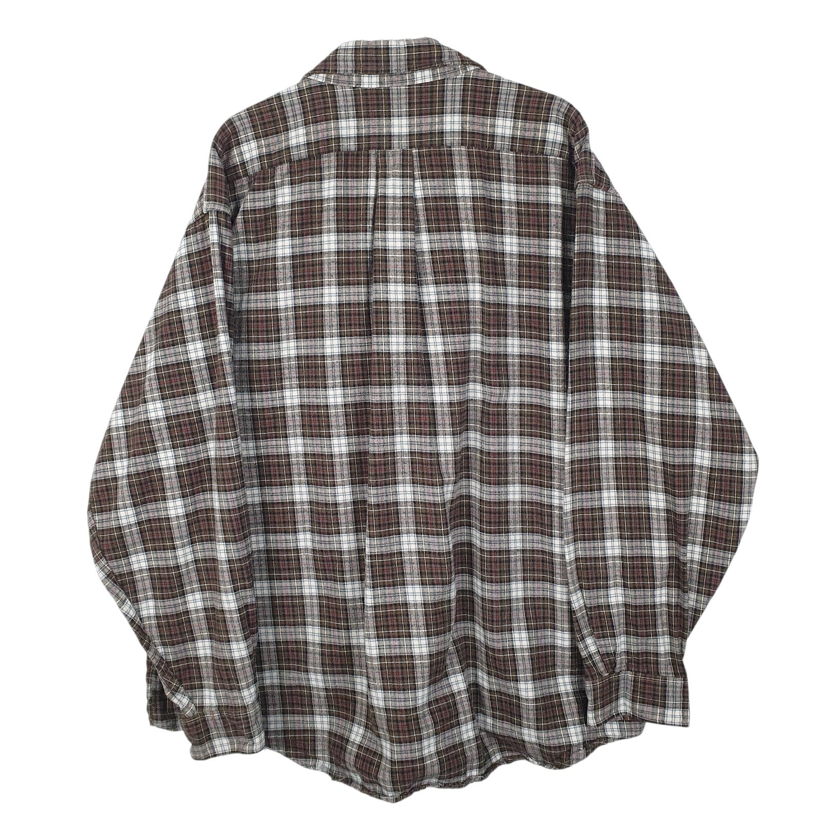 Mens Green L.L.Bean Flannel Vintage 90s Made In USA  Shirt