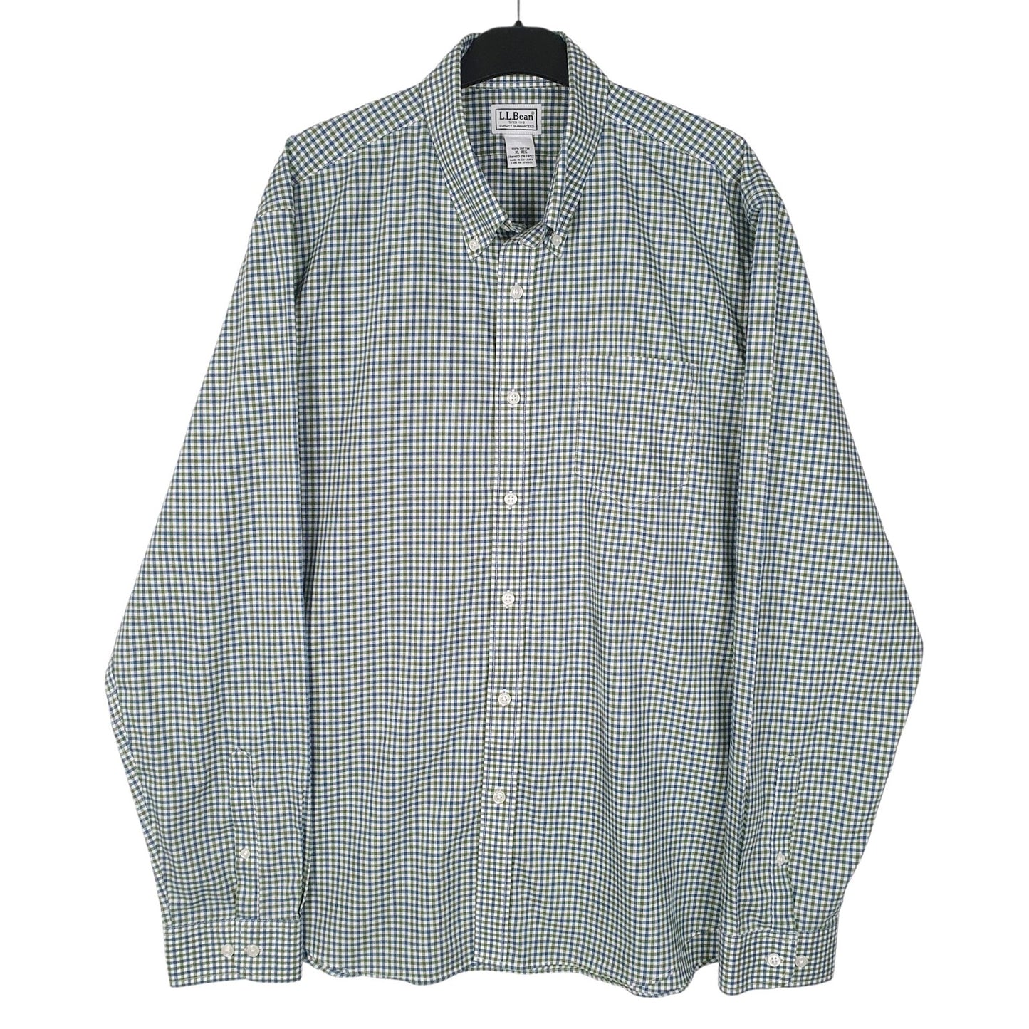 Mens Green L.L.Bean  Long Sleeve Shirt