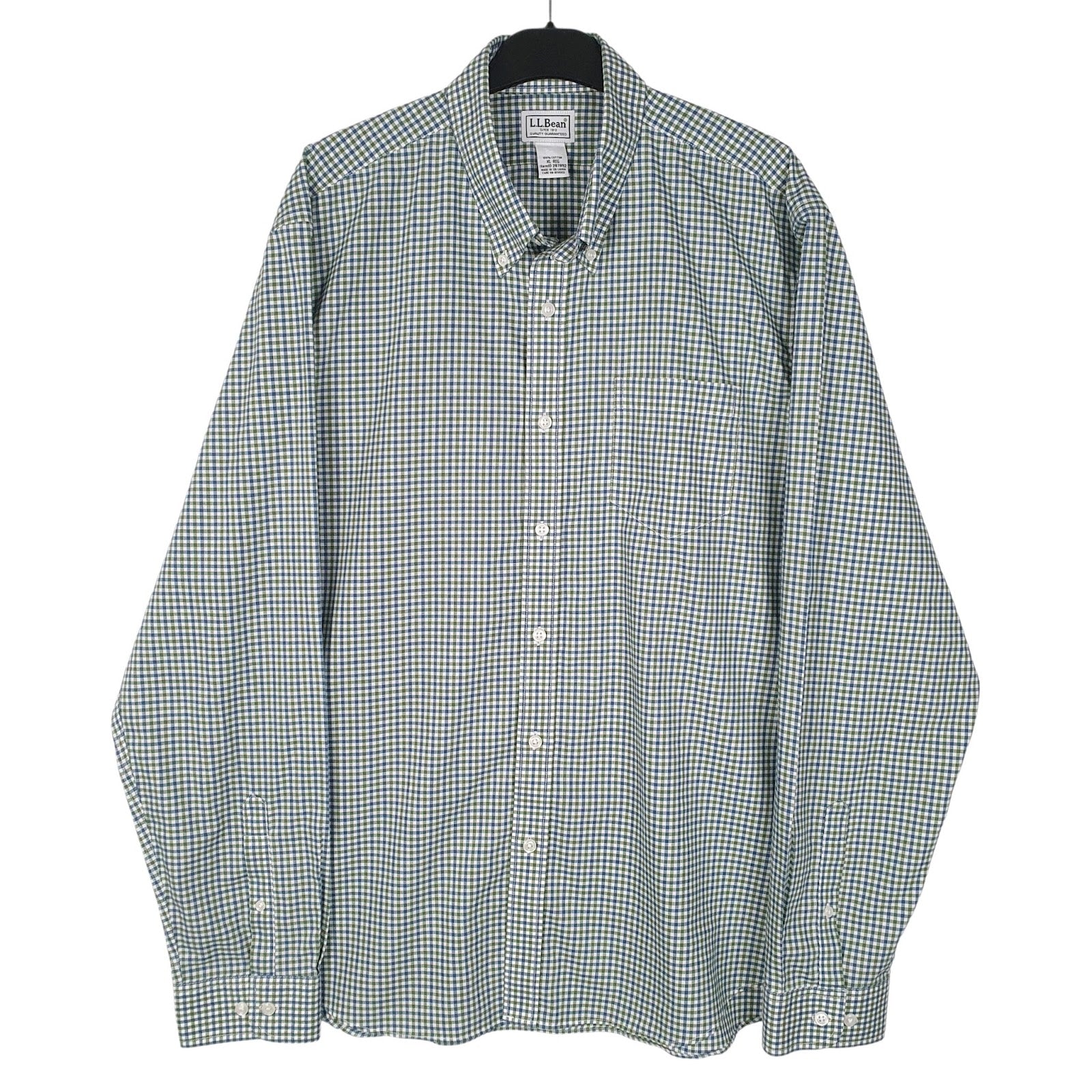 Mens Green L.L.Bean  Long Sleeve Shirt