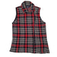 Womens Black Chaps Plaid  Coat