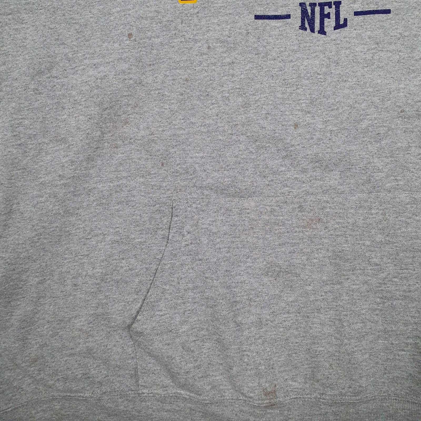 Mens Grey NFL Minnesota Vikings Hoodie Jumper