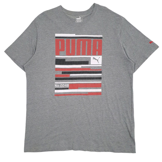 Mens Grey Puma  Short Sleeve T Shirt
