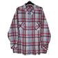 Womens Red The A42 Western Plaid Long Sleeve Shirt