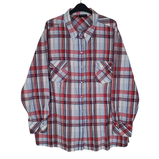 Womens Red The A42 Western Plaid Long Sleeve Shirt