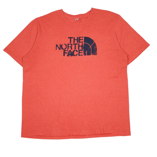 Mens Red The North Face Spellout Short Sleeve T Shirt