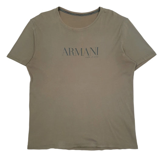 Mens Green Armani  Short Sleeve T Shirt