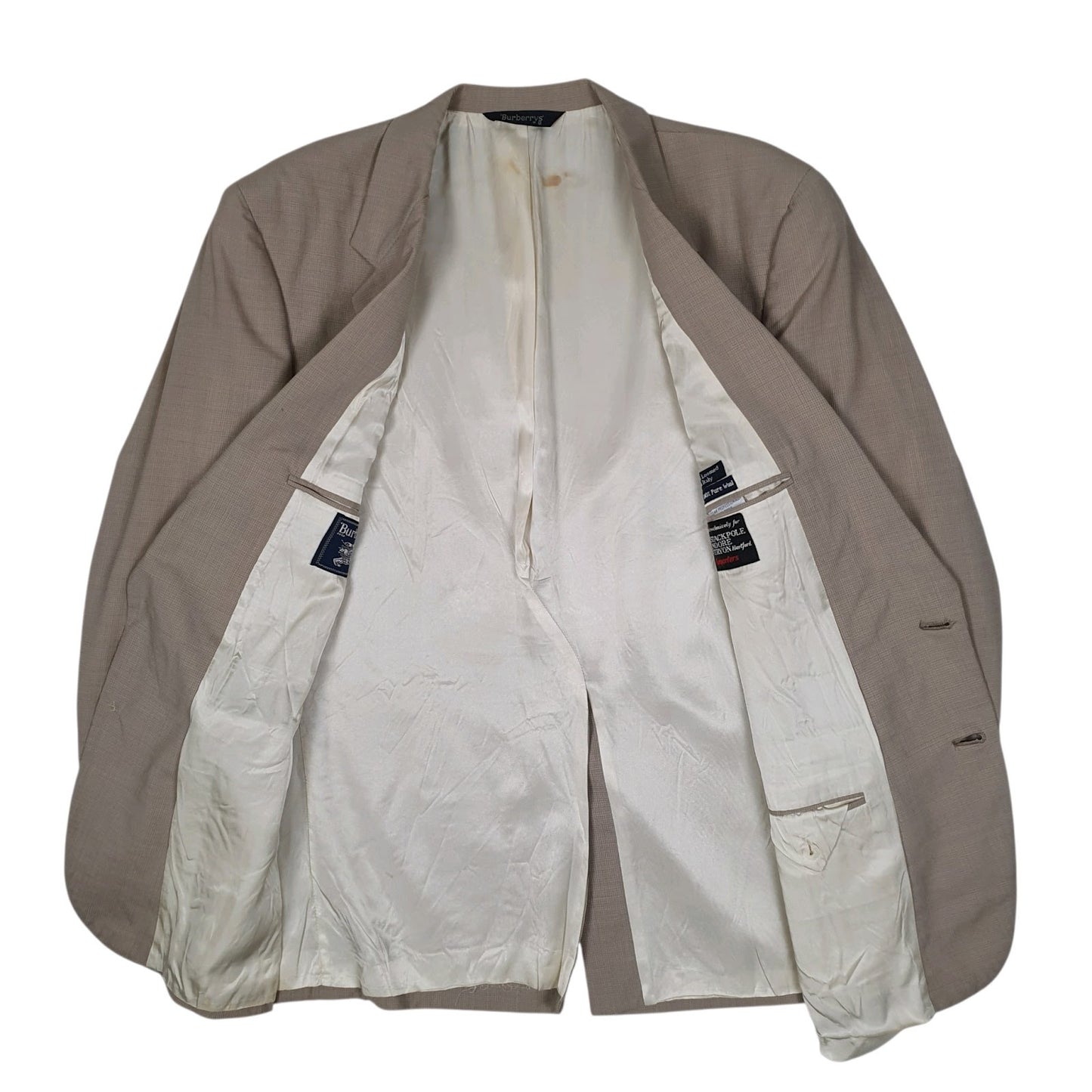 Mens Grey Burberry Vintage 90s Hoodie Coat