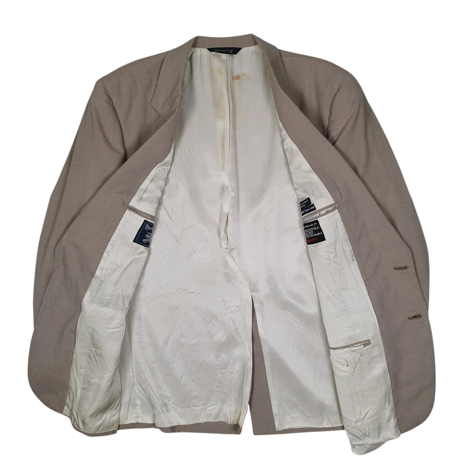 Mens Grey Burberry Vintage 90s Hoodie Coat