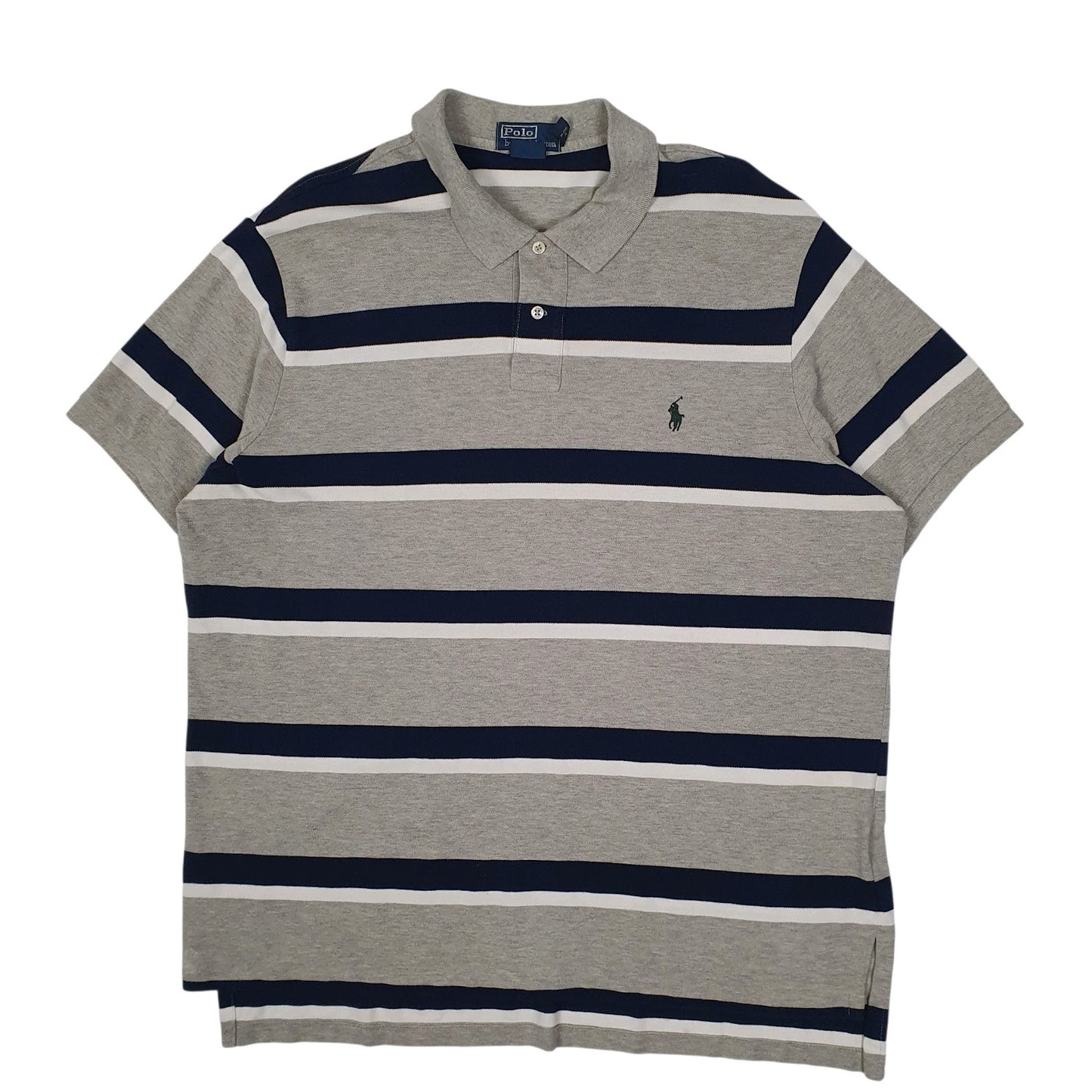 Mens Grey Polo Ralph Lauren Custom Fit Short Sleeve Polo Shirt