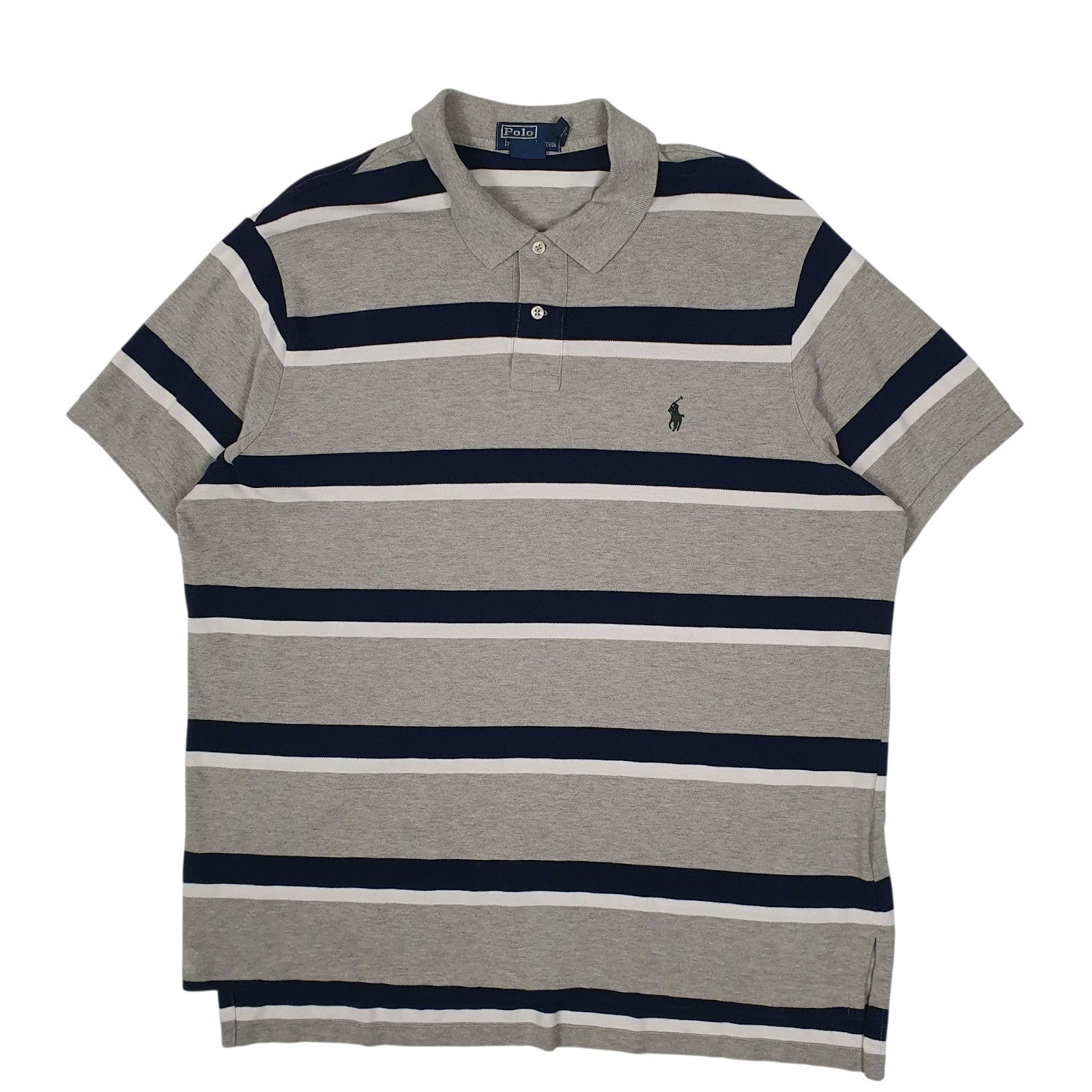 Mens Grey Polo Ralph Lauren Custom Fit Short Sleeve Polo Shirt