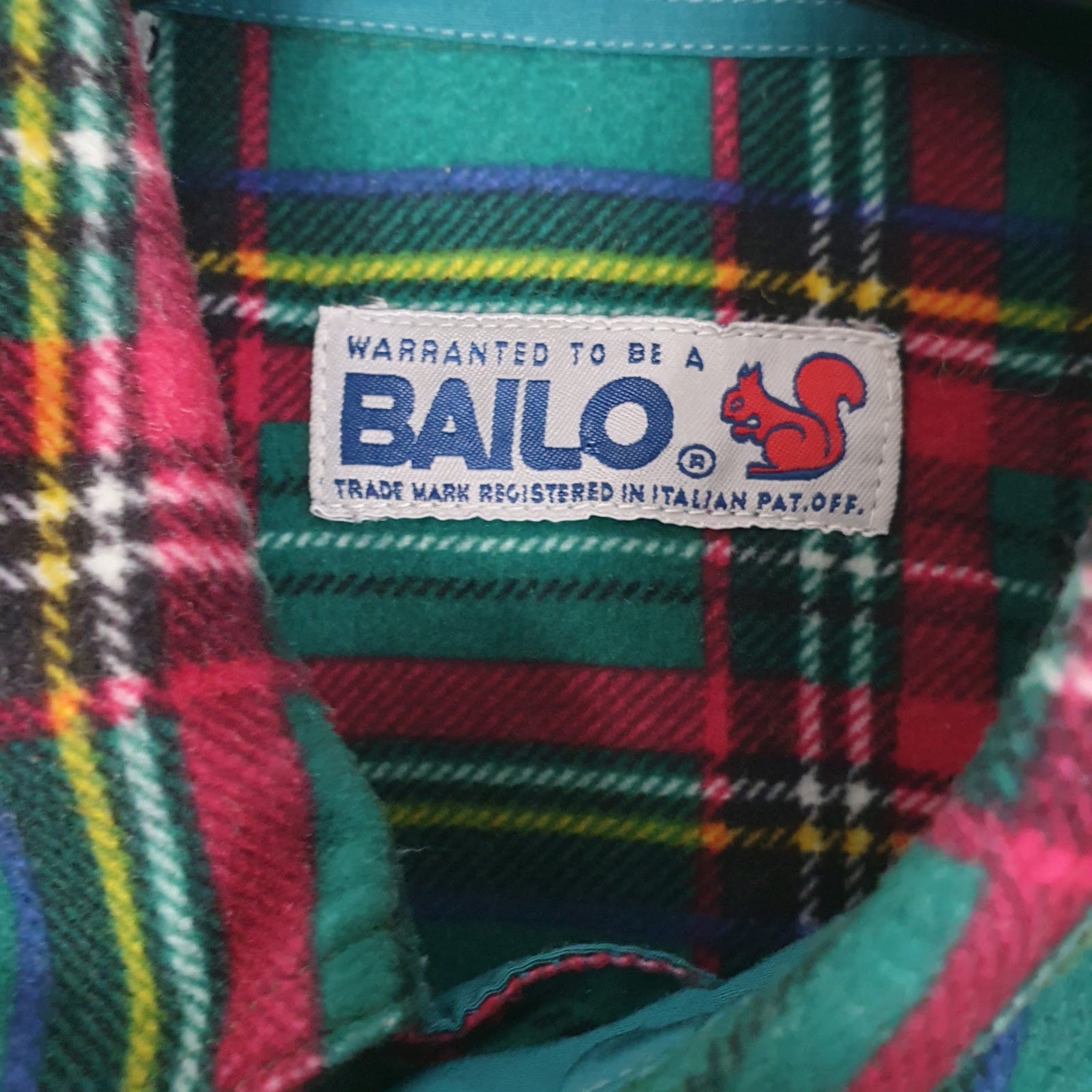 Mens Green Bailo Vintage 90s Flannel  Shirt