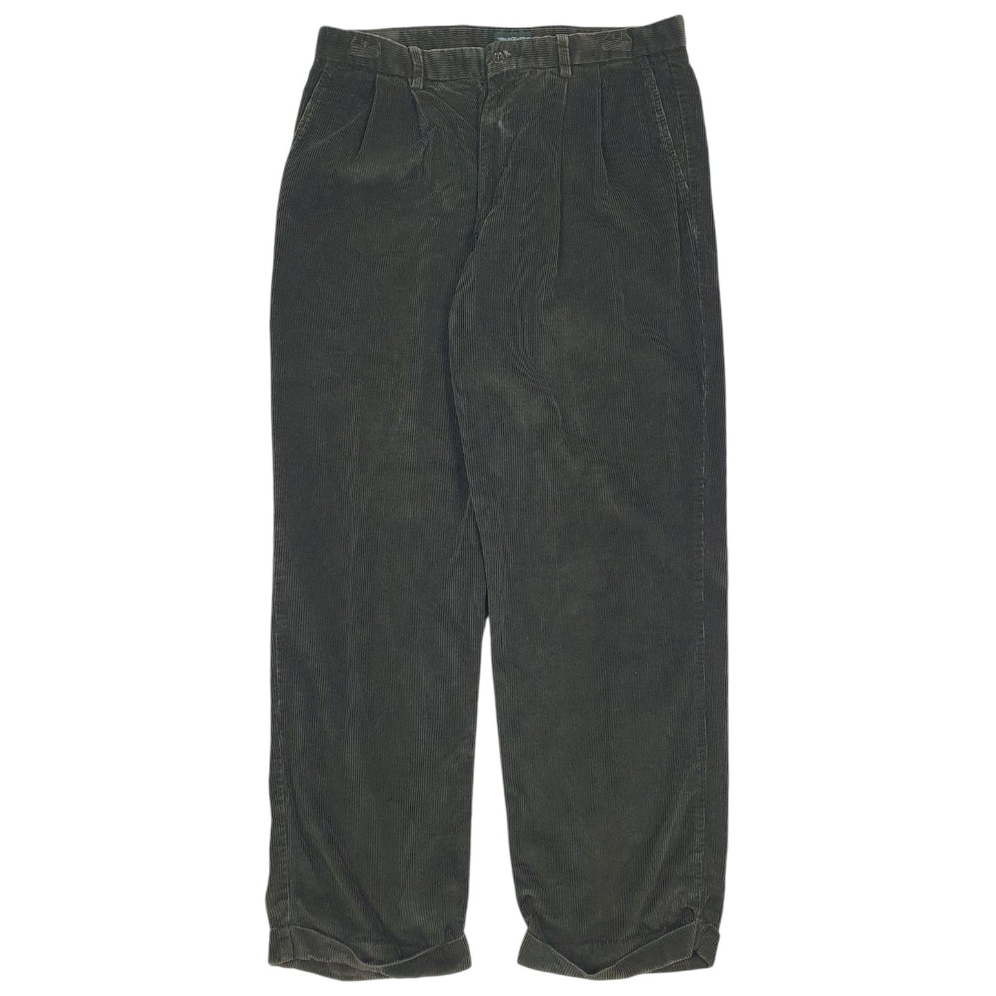 Mens Green Dockers  Corduroy Trousers