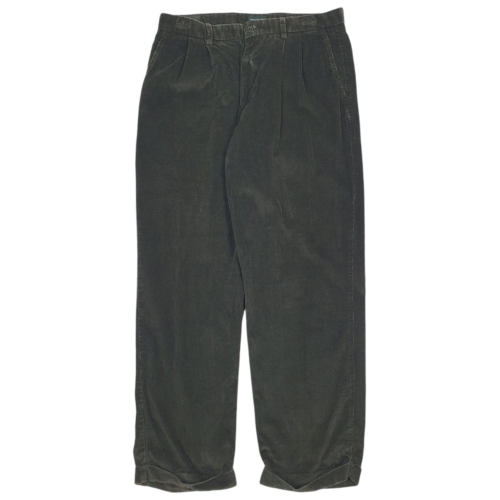 Mens Green Dockers  Corduroy Trousers
