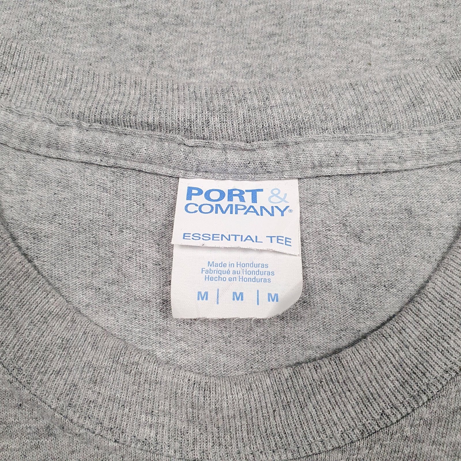 Mens Grey Port & Company Phoenix Basketball  T Shirt