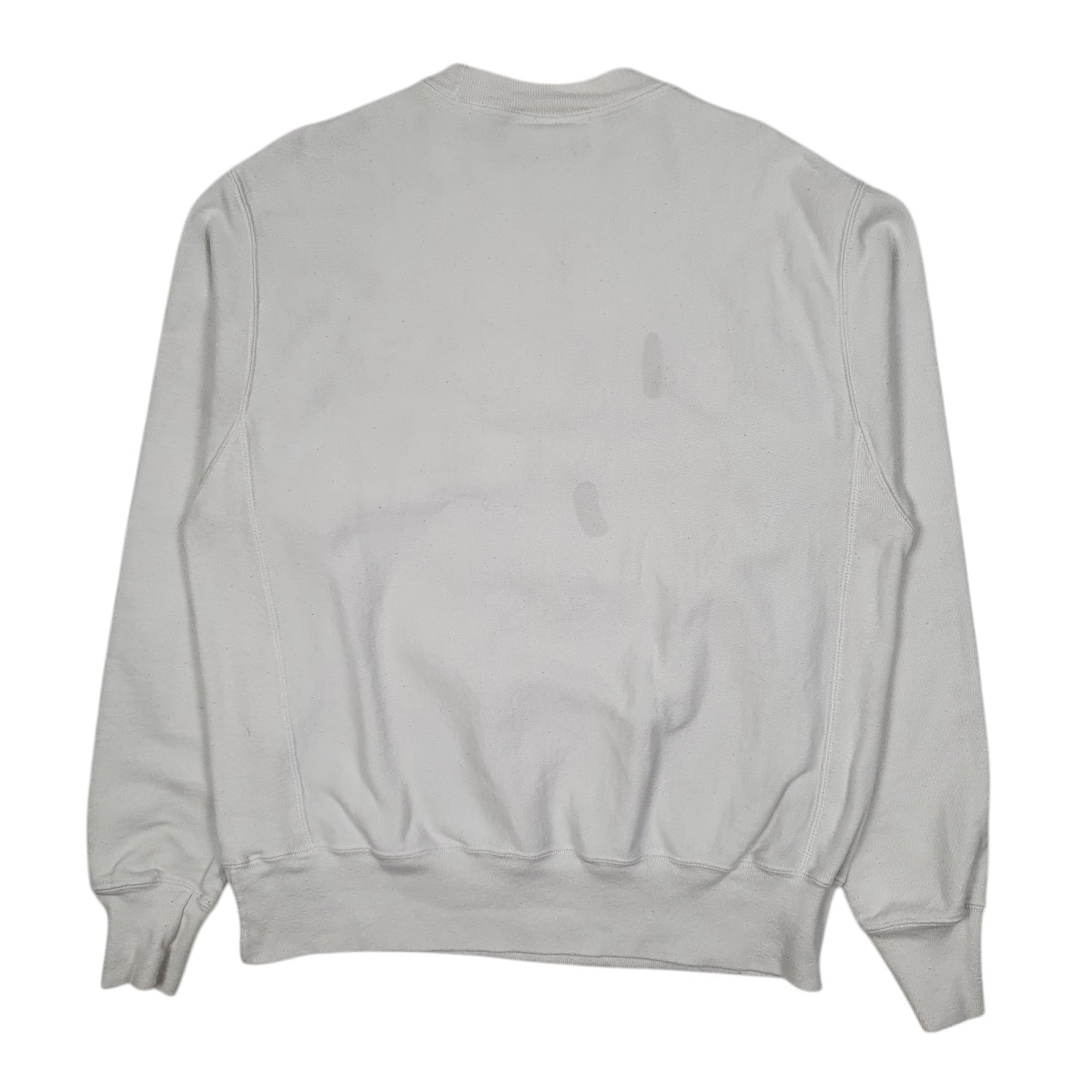 Mens White Champion  Crewneck Jumper