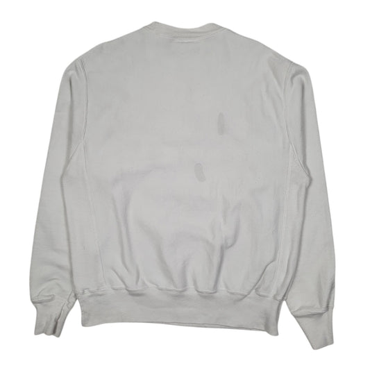 Mens White Champion  Crewneck Jumper