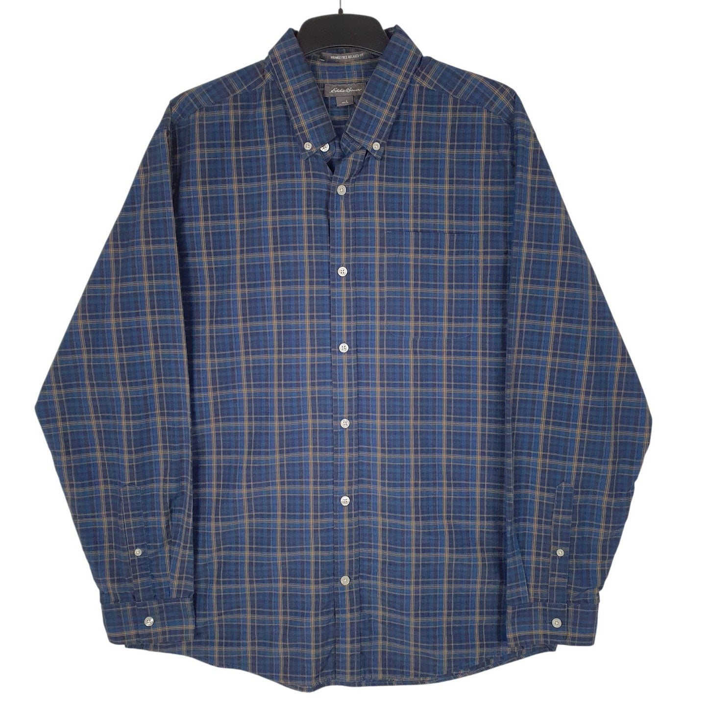 Mens Blue Eddie Bauer  Long Sleeve Shirt