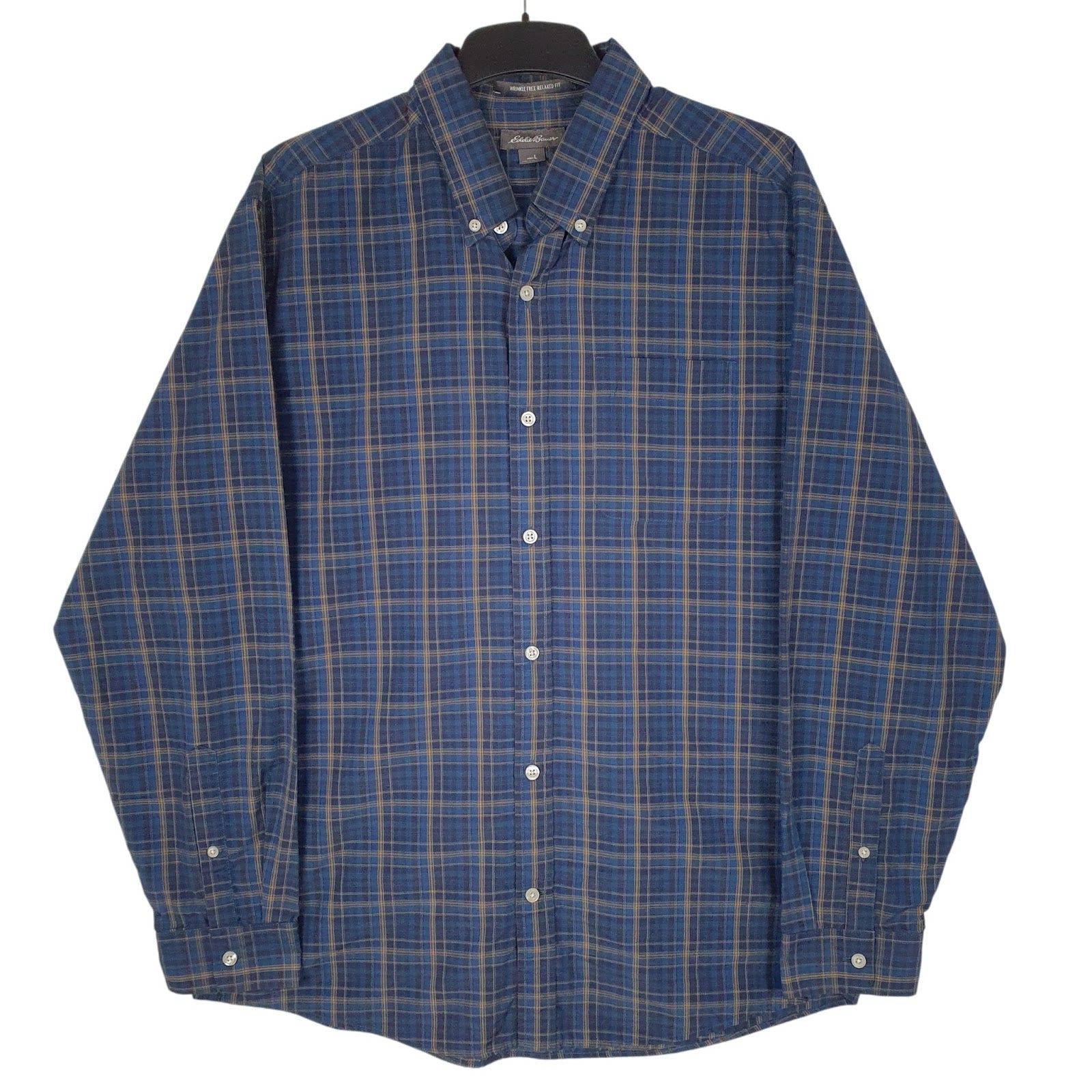 Mens Blue Eddie Bauer  Long Sleeve Shirt