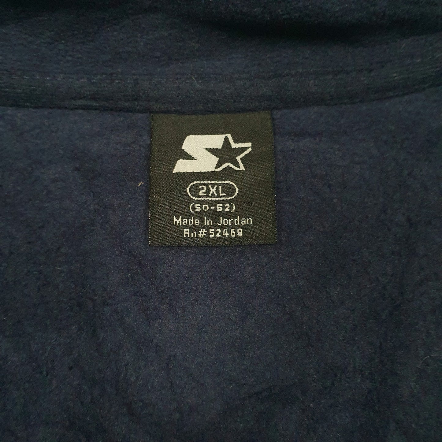 Mens Navy Starter  Quarter Zip Jumper